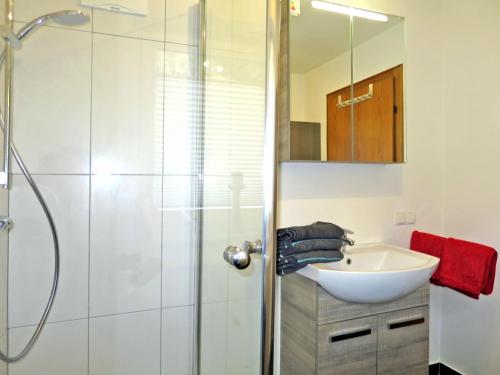 a bathroom with a shower and a sink at Apartment Tobias 1 by Interhome in Radstadt