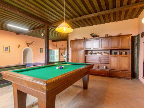 a pool table in the middle of a room at Holiday Home Haus Polivka by Interhome in Třebíšov