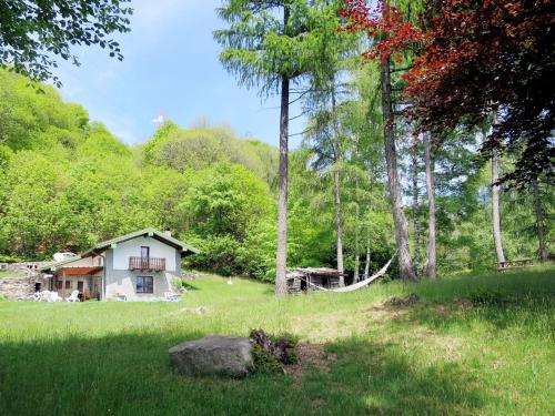dom na środku pola z drzewami w obiekcie Holiday Home Baita Nini by Interhome w mieście Trarego