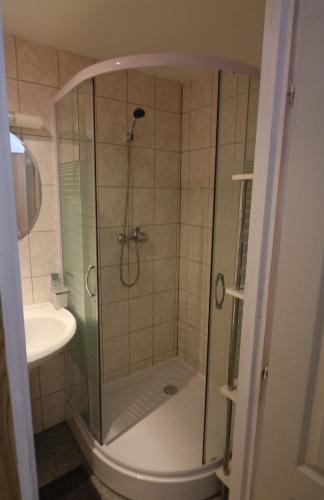 Koupelna v ubytování Zirnberg Appartements