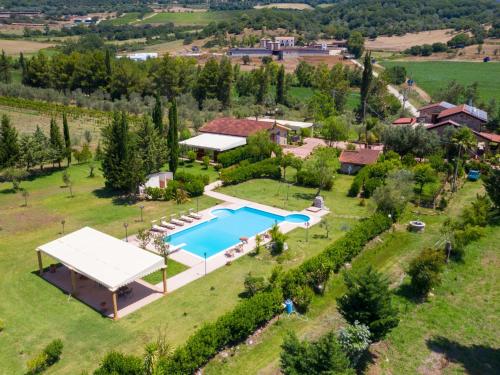 an aerial view of an estate with a swimming pool at Villa Tenuta Valente by Interhome in Giungano