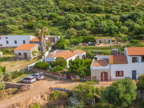 an aerial view of a small village with houses at Holiday Home Sibilla by Interhome in Pedrumalu