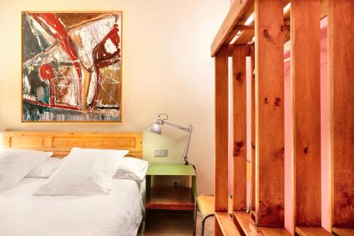 Katil atau katil-katil dalam bilik di Hotel Okako San Sebastian