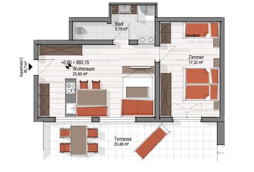 Κάτοψη του Aparthotel Garni Schranz