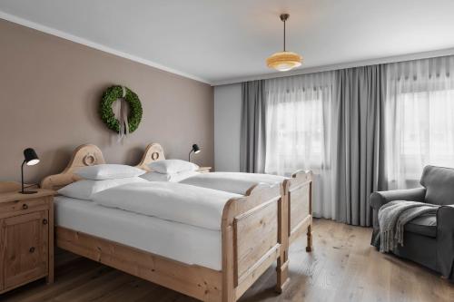 Posteľ alebo postele v izbe v ubytovaní Apartchalet Jakob