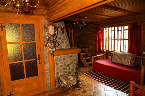 Χώρος καθιστικού στο Hotel Khatky Ruslany