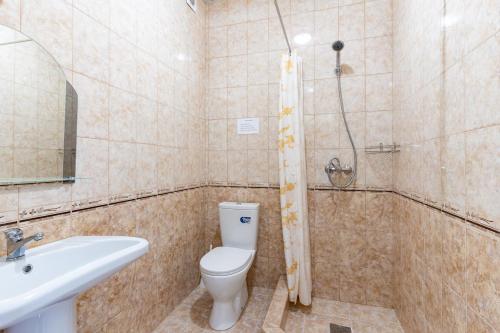 カバルジンカにあるGuest House Aniksiのバスルーム(トイレ、洗面台、シャワー付)