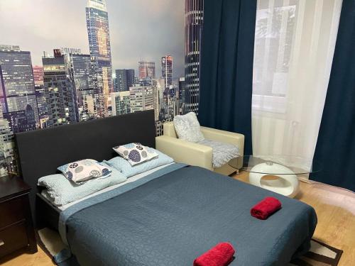 Postel nebo postele na pokoji v ubytování Melinda Apartman