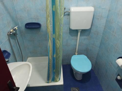 a small bathroom with a toilet and a sink at Uroš in Kamenari