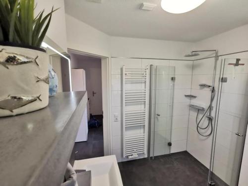 Koupelna v ubytování Ferienwohnung Langeneß
