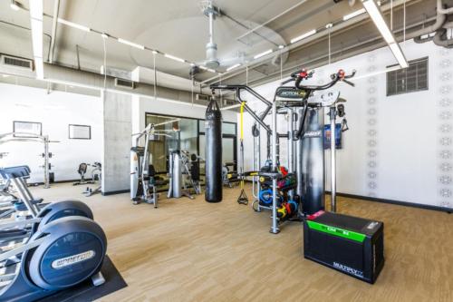 The fitness centre and/or fitness facilities at Modern Urban Apartments│On Roosevelt Row│Local Eat & Drink