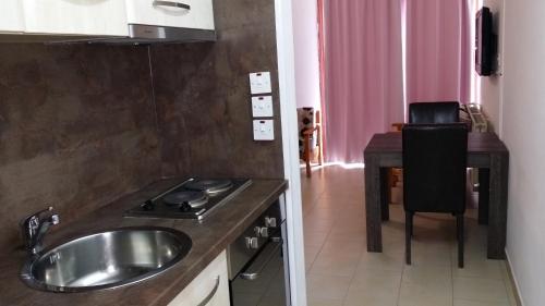 Кухня або міні-кухня у Agrino Hotel Apartments
