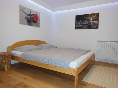 Postel nebo postele na pokoji v ubytování Apartma Jadran