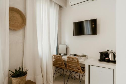 Dapur atau dapur kecil di BOĒM Boutique Hotel Lefkada