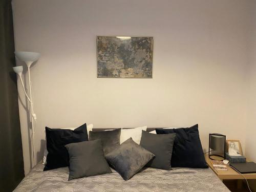 Ένα ή περισσότερα κρεβάτια σε δωμάτιο στο Vicky - New Apartment Centrum Srodmiescie