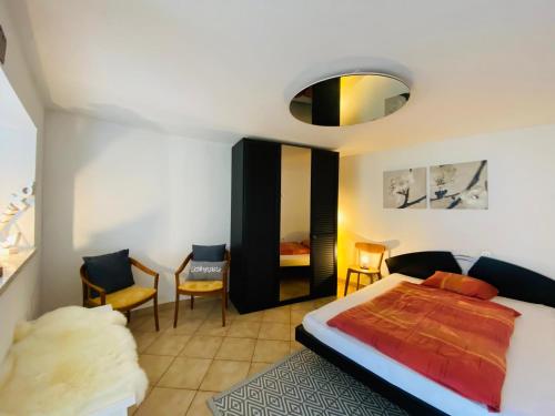 Postel nebo postele na pokoji v ubytování Casa Sibylle studio - piccolo paradiso