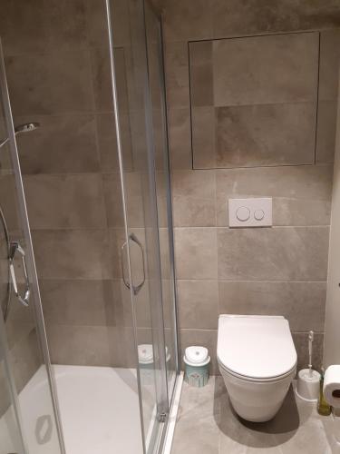 Ванная комната в Apartmán Šumavský Buk 14 Brčálník