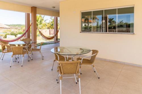 Kawasan patio atau luaran di Casa com Wi-Fi e lazer completo em Carlopolis PR
