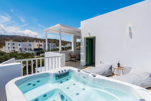 Balkoni atau teres di Terra Oliva Milos