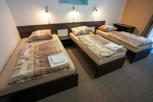 Llit o llits en una habitació de Penzion Toscana