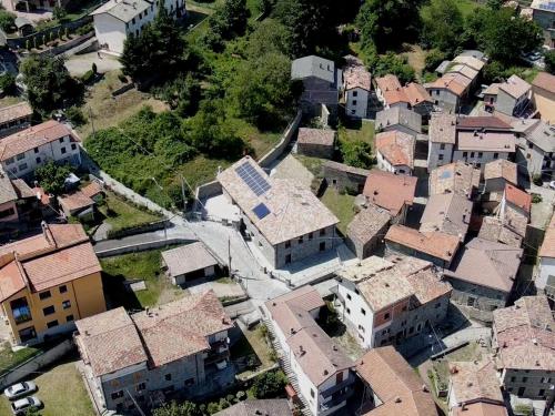 an overhead view of a village with houses and buildings at PaeseMio Cervarezza di Bolzoni Maria Graziella in Cervarezza