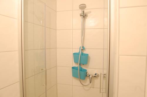 Koupelna v ubytování Wohnung mit Kamin Terrasse und Grill in der Nähe von Nürnberg