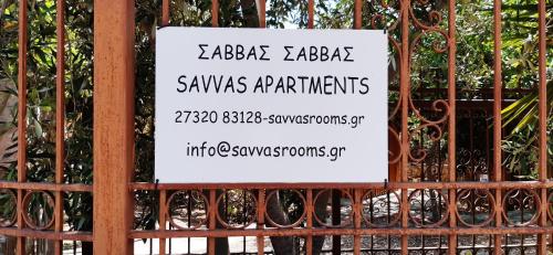 Savvas Apartmentsに飾ってある許可証、賞状、看板またはその他の書類