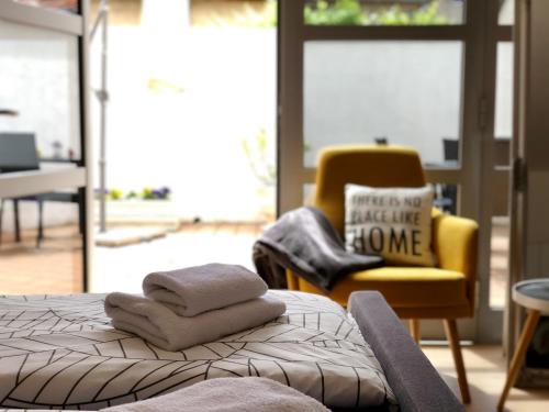 Ένα ή περισσότερα κρεβάτια σε δωμάτιο στο Dream Apartments