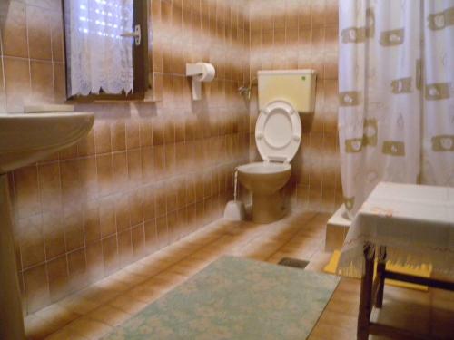 a bathroom with a toilet and a sink at Apartment Kampor 10 in Kampor