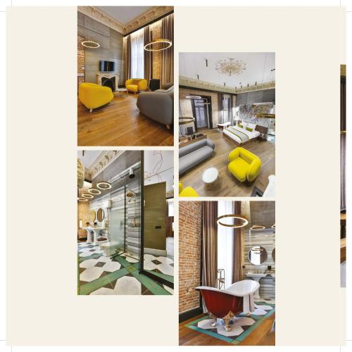 a collage of four pictures of a room at Hotel The Public - Special Category in Istanbul