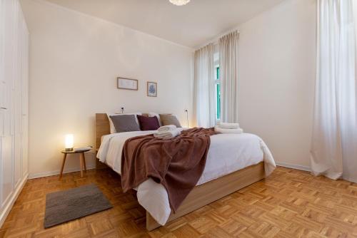 Postel nebo postele na pokoji v ubytování Casa dei Nonni - in the center of Istria