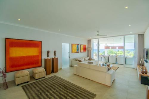 Χώρος καθιστικού στο Deep Blue Villa Umeanyar