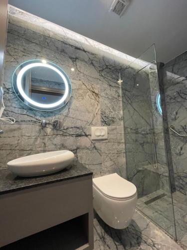 Koupelna v ubytování Hotel Mare 2