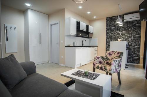 Kuchyň nebo kuchyňský kout v ubytování Apartmani MiS