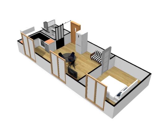 un modèle de petite maison dans l'établissement T2 Moderne au Cœur Poitiers, à Poitiers