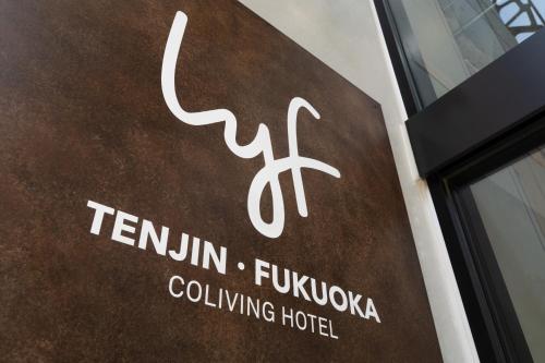 a sign for the temin flukyka culling hotel at lyf Tenjin Fukuoka in Fukuoka