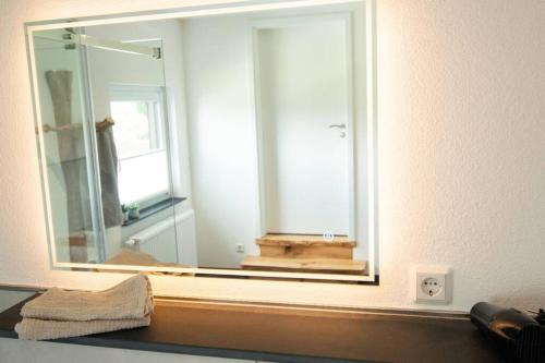 Koupelna v ubytování Ferienwohnung Träwa