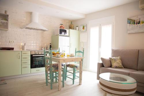 Dapur atau dapur kecil di Apartamentos Rincón de Cantarranas