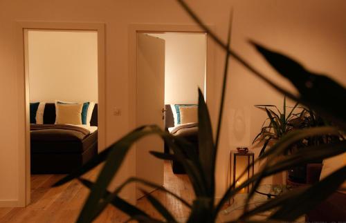 Una cama o camas en una habitación de Zugspitzloft
