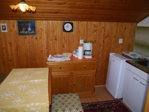 Kuchyň nebo kuchyňský kout v ubytování Apartments Boris