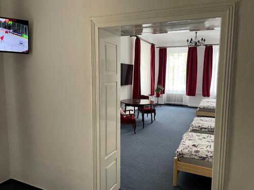 TV a/nebo společenská místnost v ubytování Apartmán Netolice 207 Deluxe
