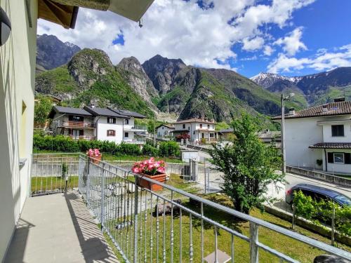 a view from a balcony of houses and mountains at Apartment Gruf by Interhome in Riva