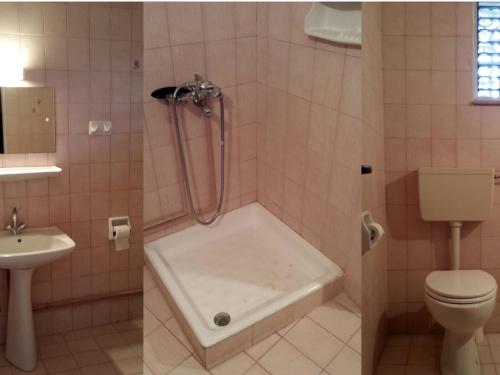 Koupelna v ubytování Intos Apartments