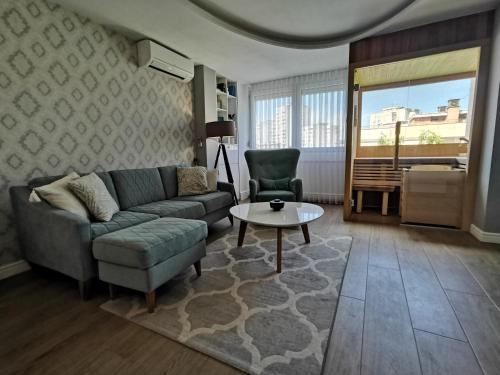 Posezení v ubytování Lux Apartman 34