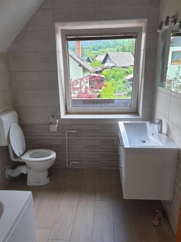 Koupelna v ubytování Room Sodja