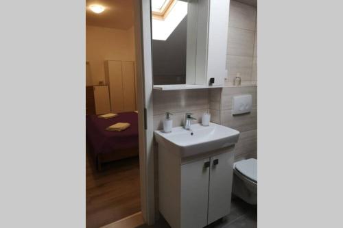 Koupelna v ubytování Apartman Mia