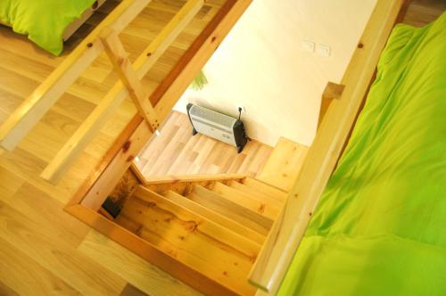 an overhead view of a tiny house with a attic at Bungalows Fairy tale in Žabljak