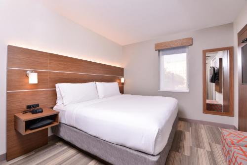 a hotel room with a large bed and a window at Holiday Inn Express New Orleans - Arts District by IHG in New Orleans