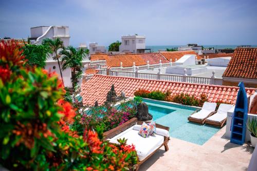 Vista de la piscina de Hotel Aguamarina Boutique o alrededores