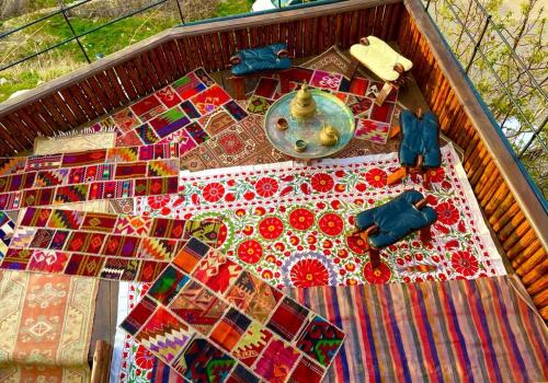 a table with many different types of items on it at Old Town Stone House in Goreme